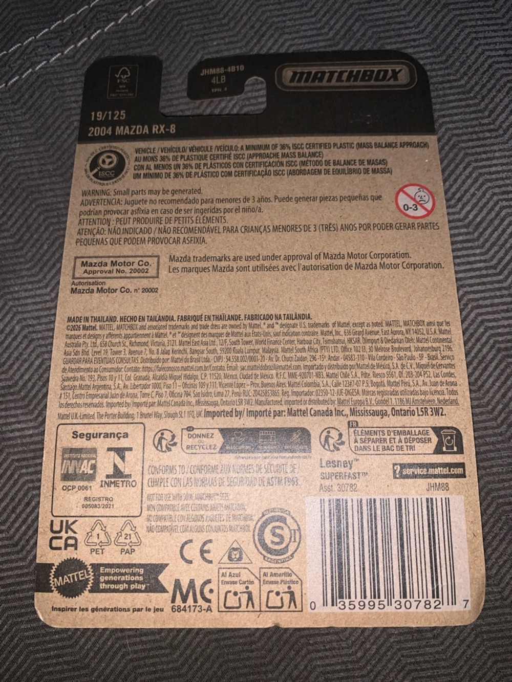 2004 Mazda RX-8 white Matchbox - Picture 8 of 9